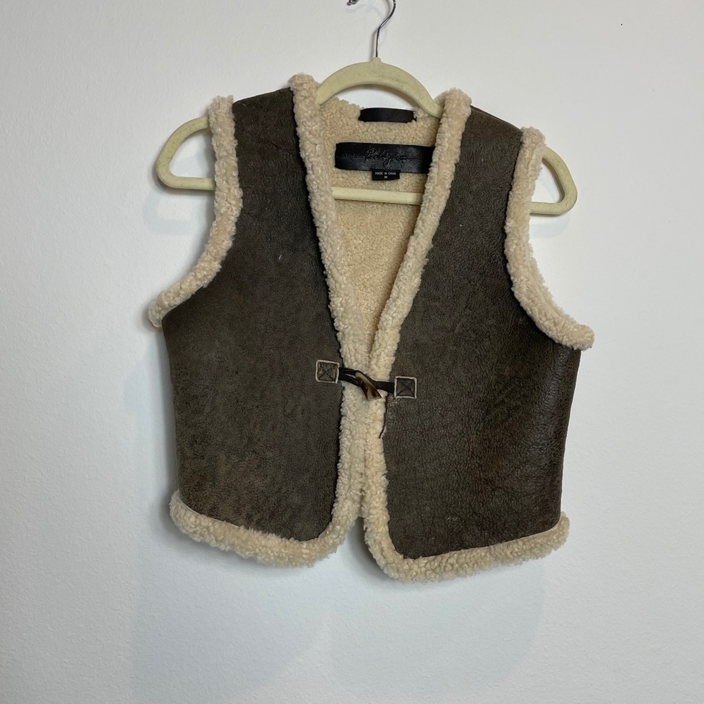 True Religion sheep skin vest